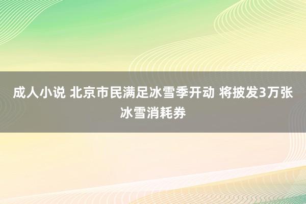 成人小说 北京市民满足冰雪季开动 将披发3万张冰雪消耗券