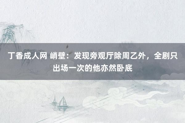 丁香成人网 峭壁：发现旁观厅除周乙外，全剧只出场一次的他亦然卧底