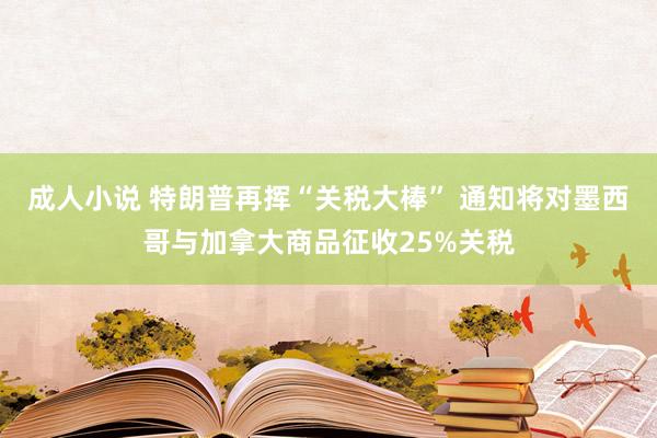 成人小说 特朗普再挥“关税大棒” 通知将对墨西哥与加拿大商品征收25%关税