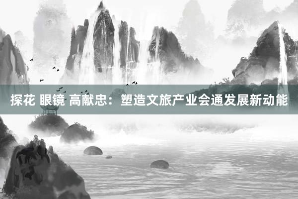 探花 眼镜 高献忠：塑造文旅产业会通发展新动能