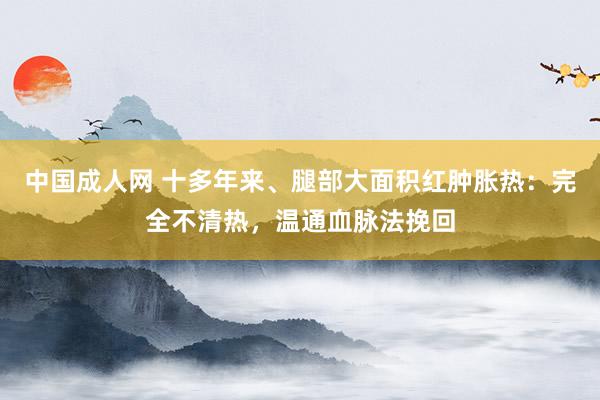 中国成人网 十多年来、腿部大面积红肿胀热：完全不清热，温通血脉法挽回