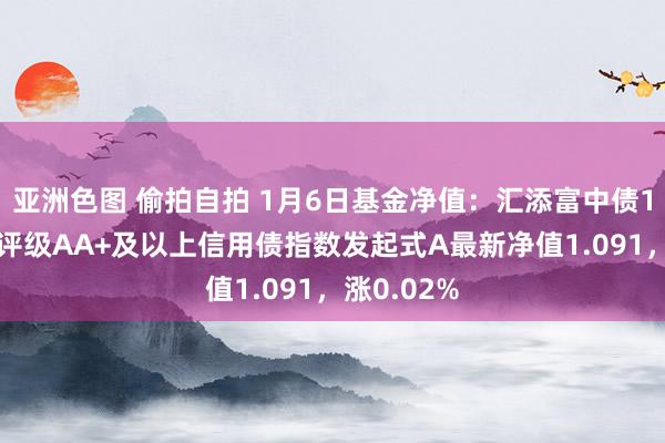亚洲色图 偷拍自拍 1月6日基金净值：汇添富中债1-3年隐含评级AA+及以上信用债指数发起式A最新净值1.091，涨0.02%